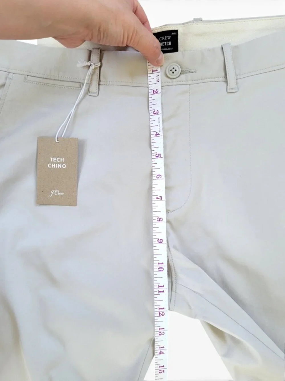 J Crew Men's Slim Fit Tech Chino in Ashen Taupe 34/34